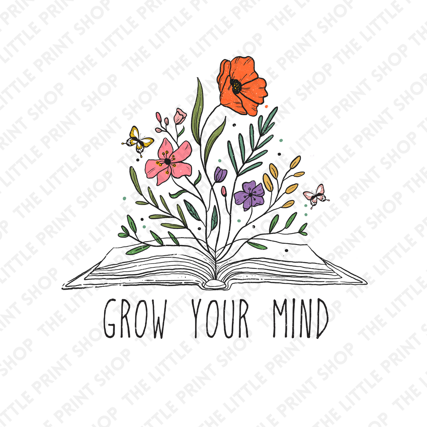 Grow Your Mind - UV DTF 3 inch Decals