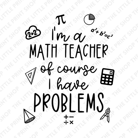 Math Teacher - UV DTF 3 inch Decals