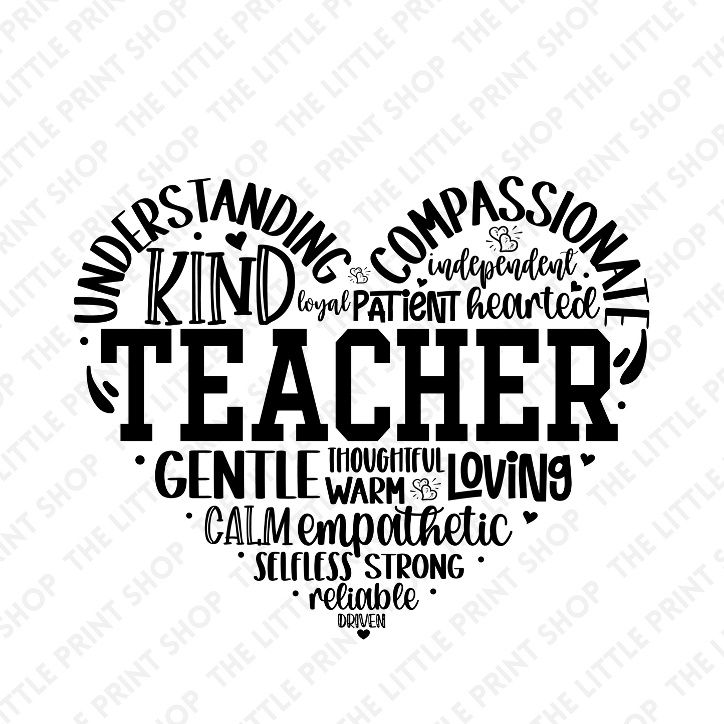 Teacher Words - UV DTF 3 inch Decals