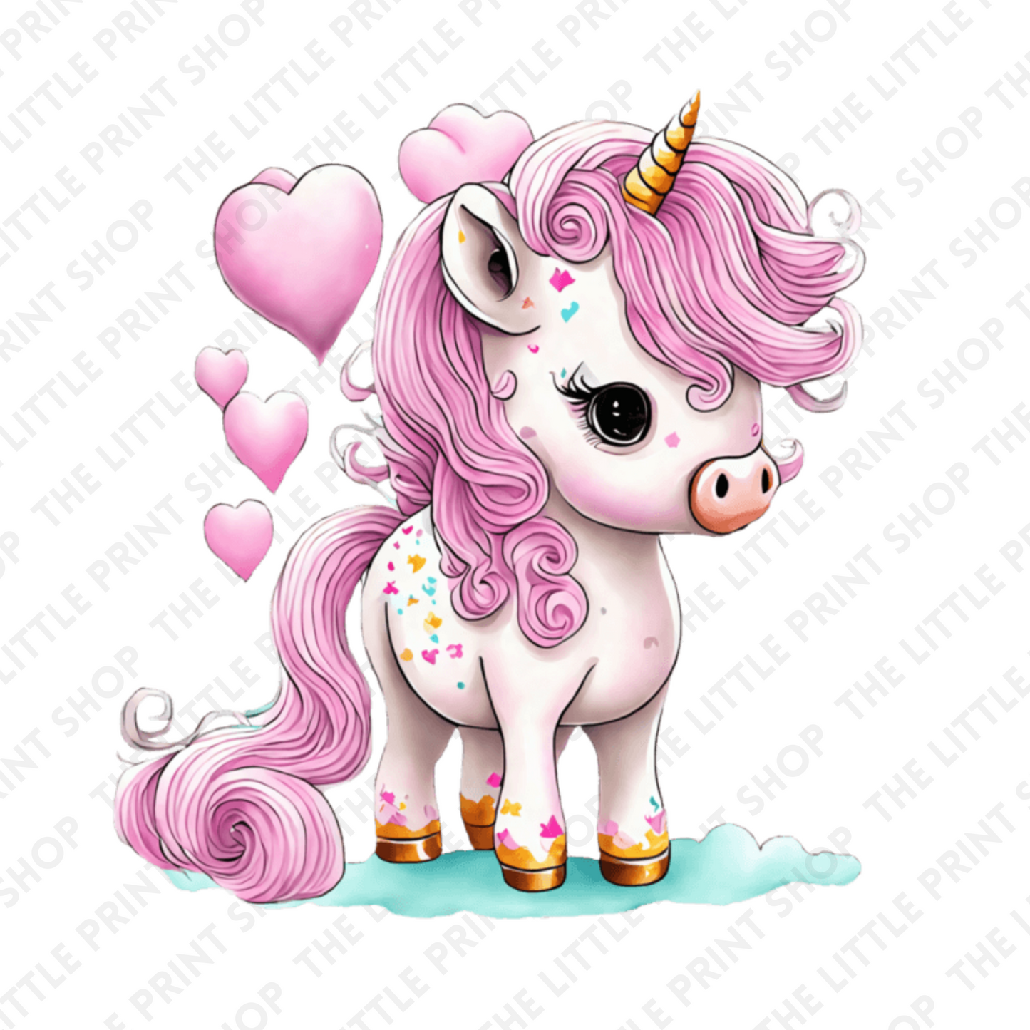 Pink Unicorn - UV DTF 3 inch Decals