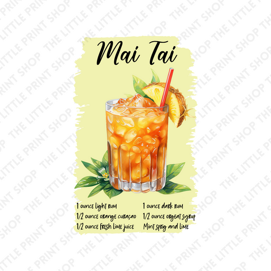 Mai Tai - UV DTF 3 inch Decals