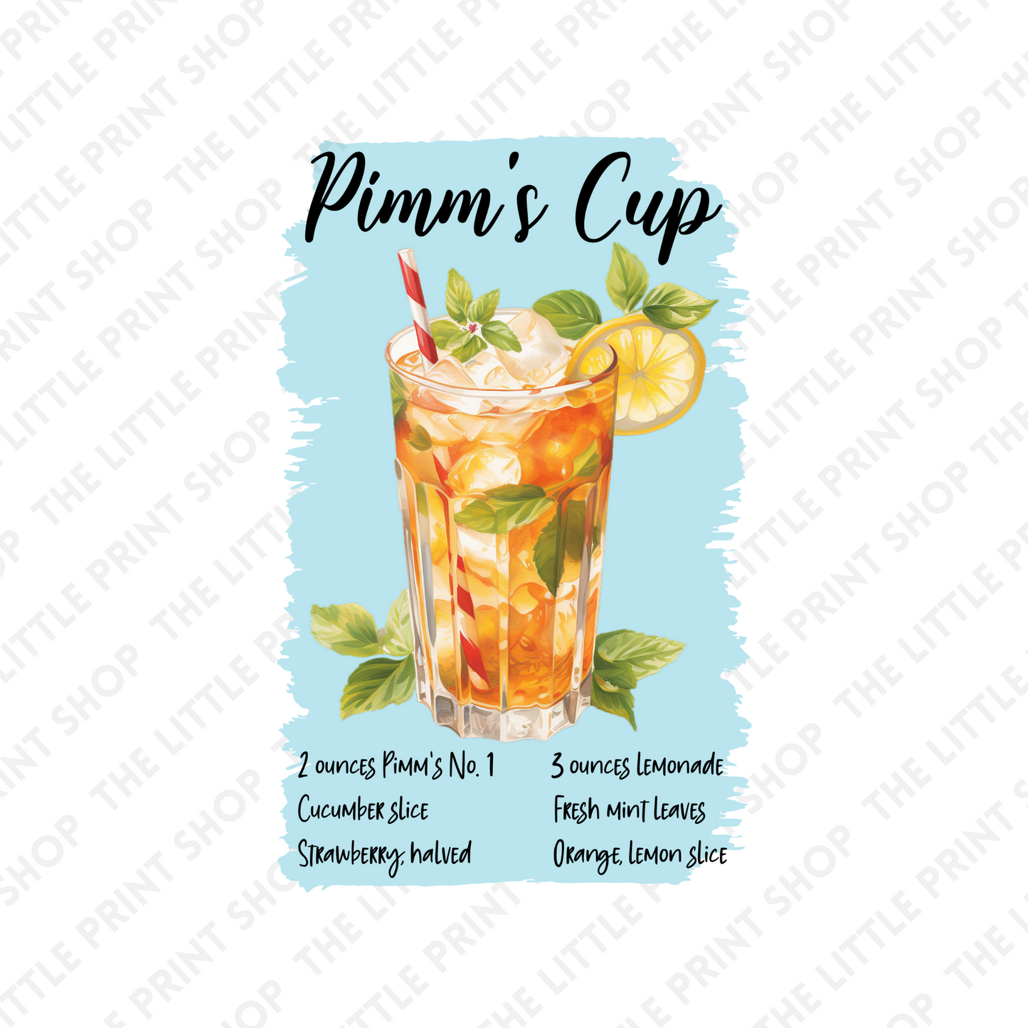 Pimm's Cup - UV DTF 3 inch Decals