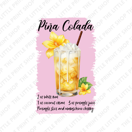 Pina Colada - UV DTF 3 inch Decals