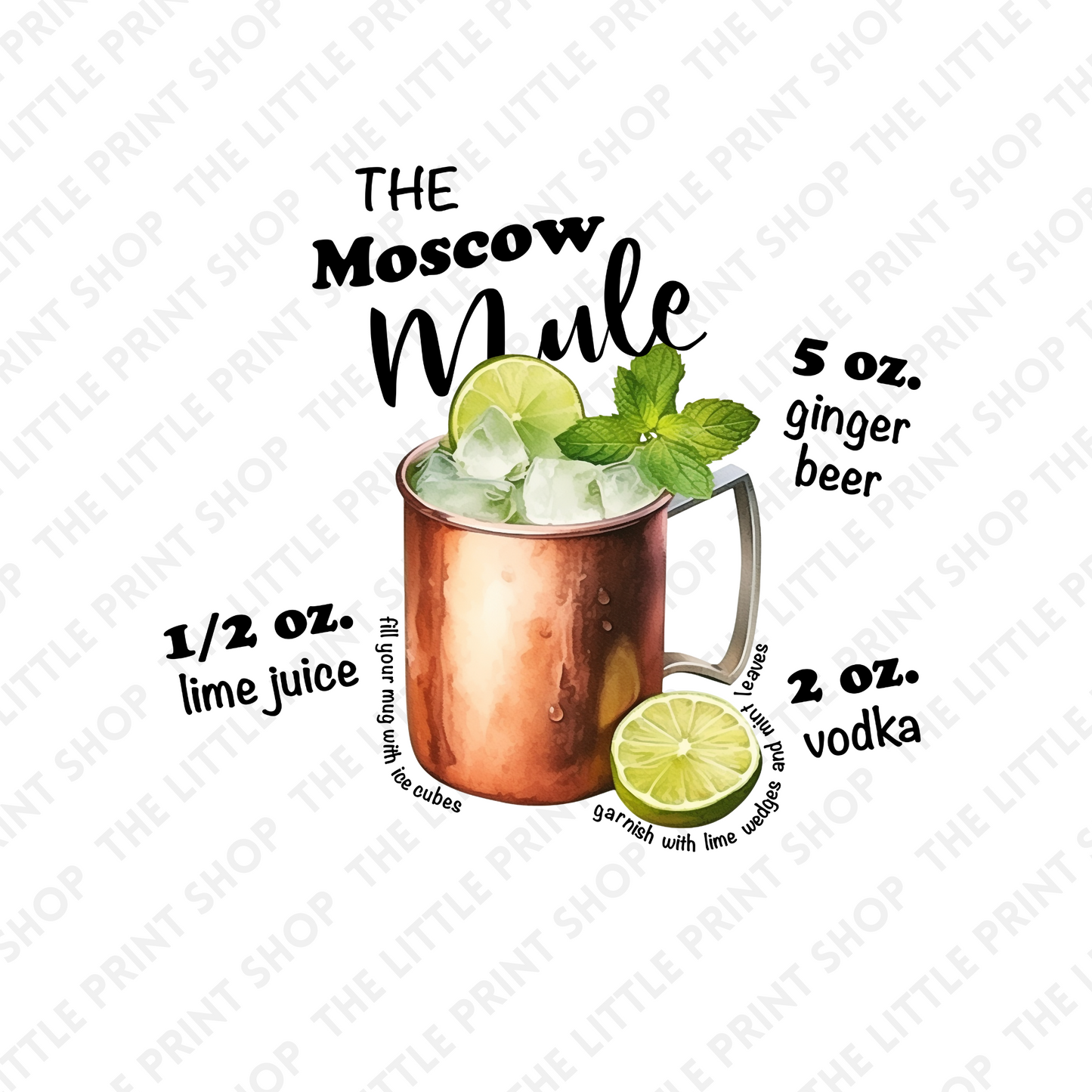 Moscow Mule - UV DTF 3 inch Decals