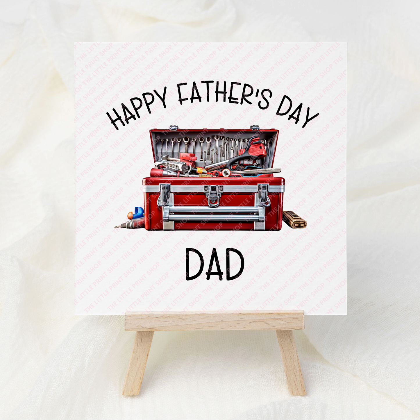 Father's Day Red Tool Box - Dad - UV DTF 3 inch Decals