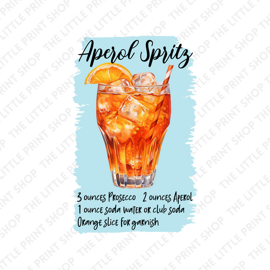 Aperol Spritz - UV DTF 3 inch Decals