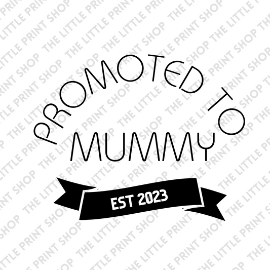 Promoted To Mummy - UV DTF 3.5 inch Decal