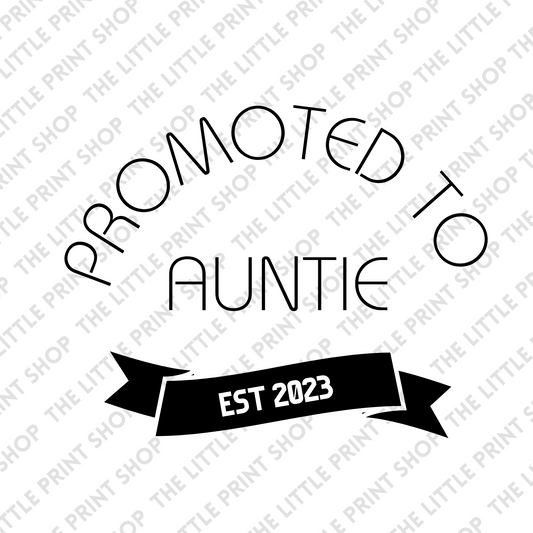 Promoted To Auntie - UV DTF 3.5 inch Decal
