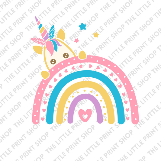 Rainbow Unicorn - UV DTF 3inch Decal