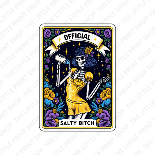 Official Salty B Tarot Card - UV DTF 3 inch Decals