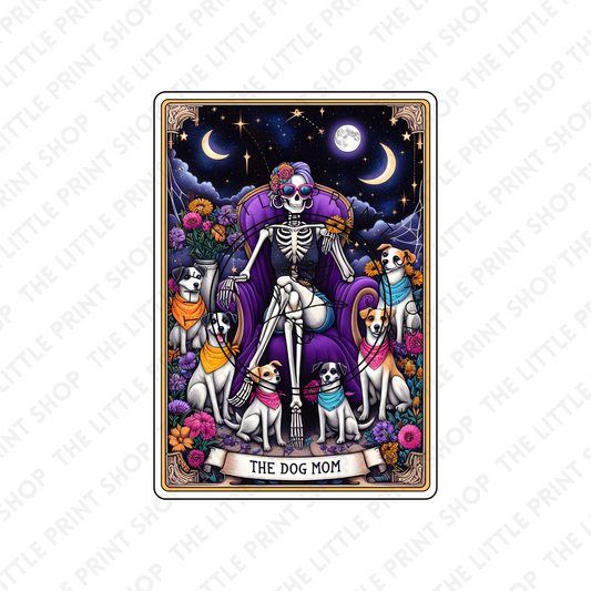The Dog Mom Tarot Card - UV DTF 3 inch Decals