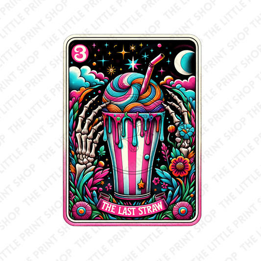 Last Straw Tarot Card - UV DTF 3 inch Decals