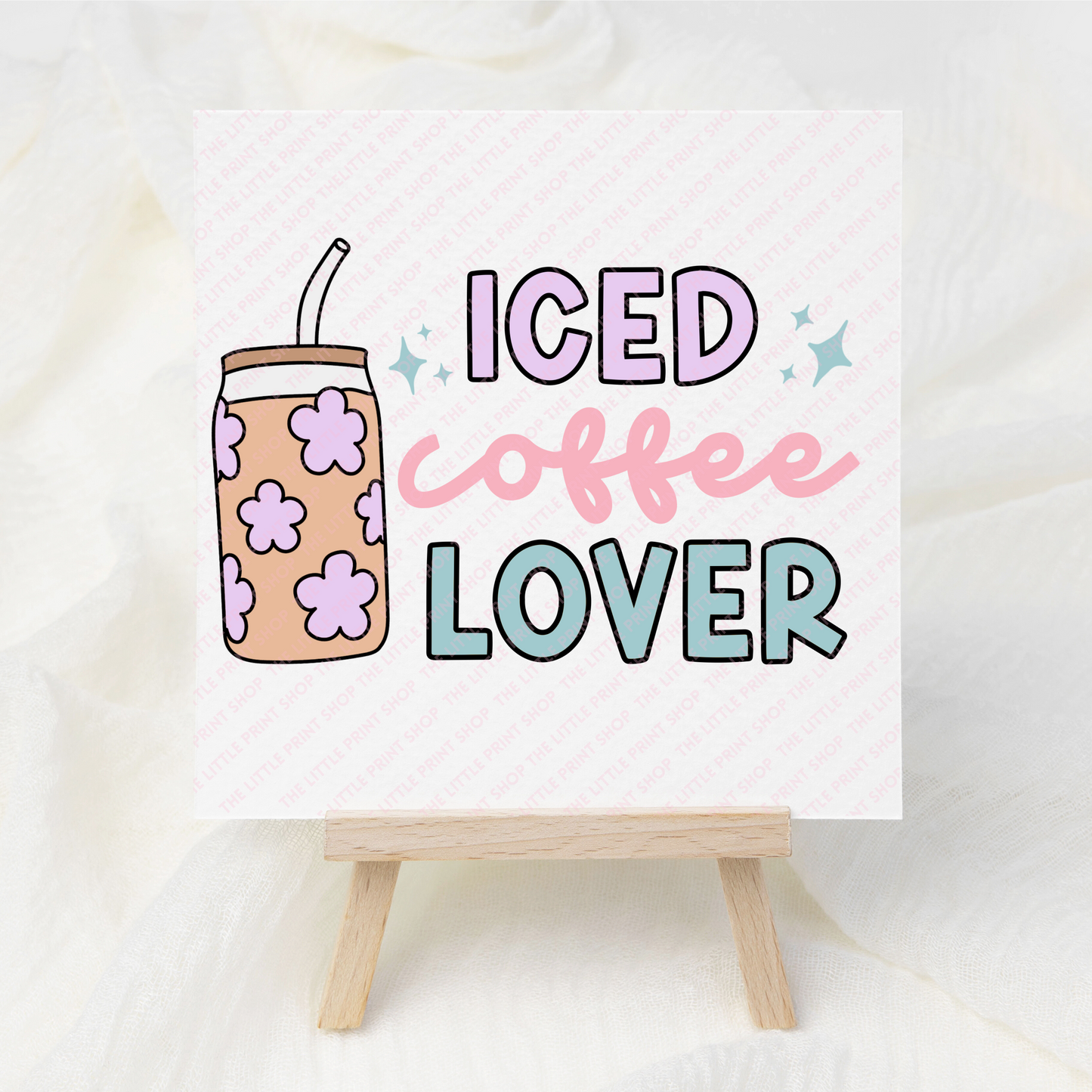 Iced Coffee Lover - UV DTF 3 inch Decals