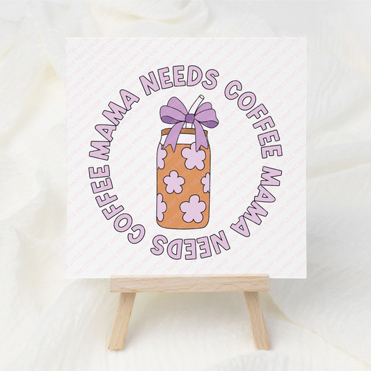 Needs Coffee - UV DTF 3 inch Decals