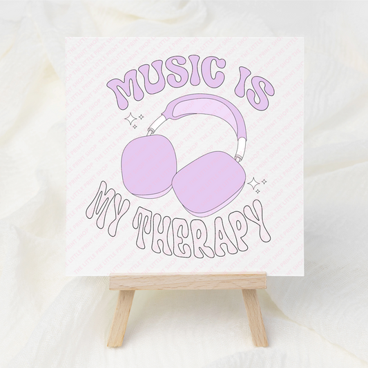 Music Therapy - UV DTF 3 inch Decals
