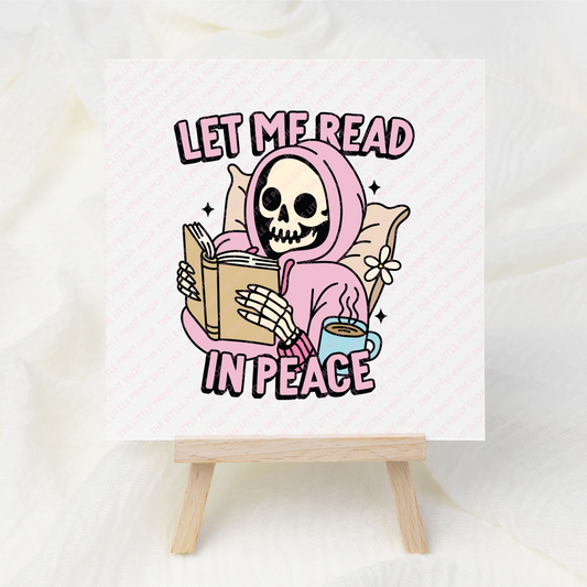 Read In Peace - UV DTF 3 inch Decals
