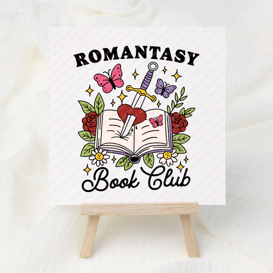 Book Club - UV DTF 3 inch Decals