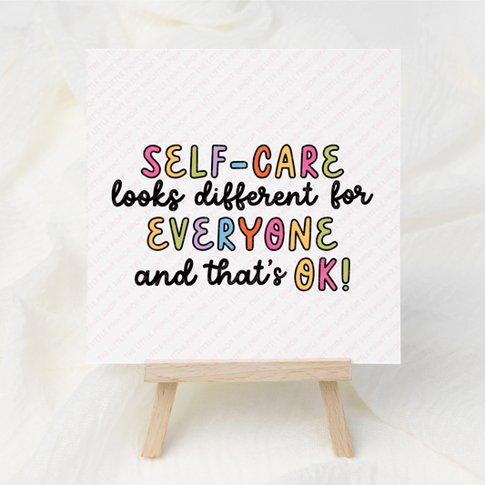 Self Care - UV DTF 3 inch Decals