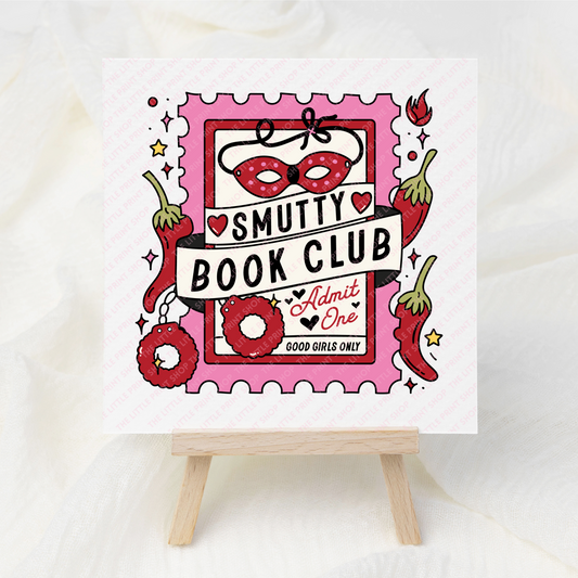 Smutty Book Club - UV DTF 3 inch Decals