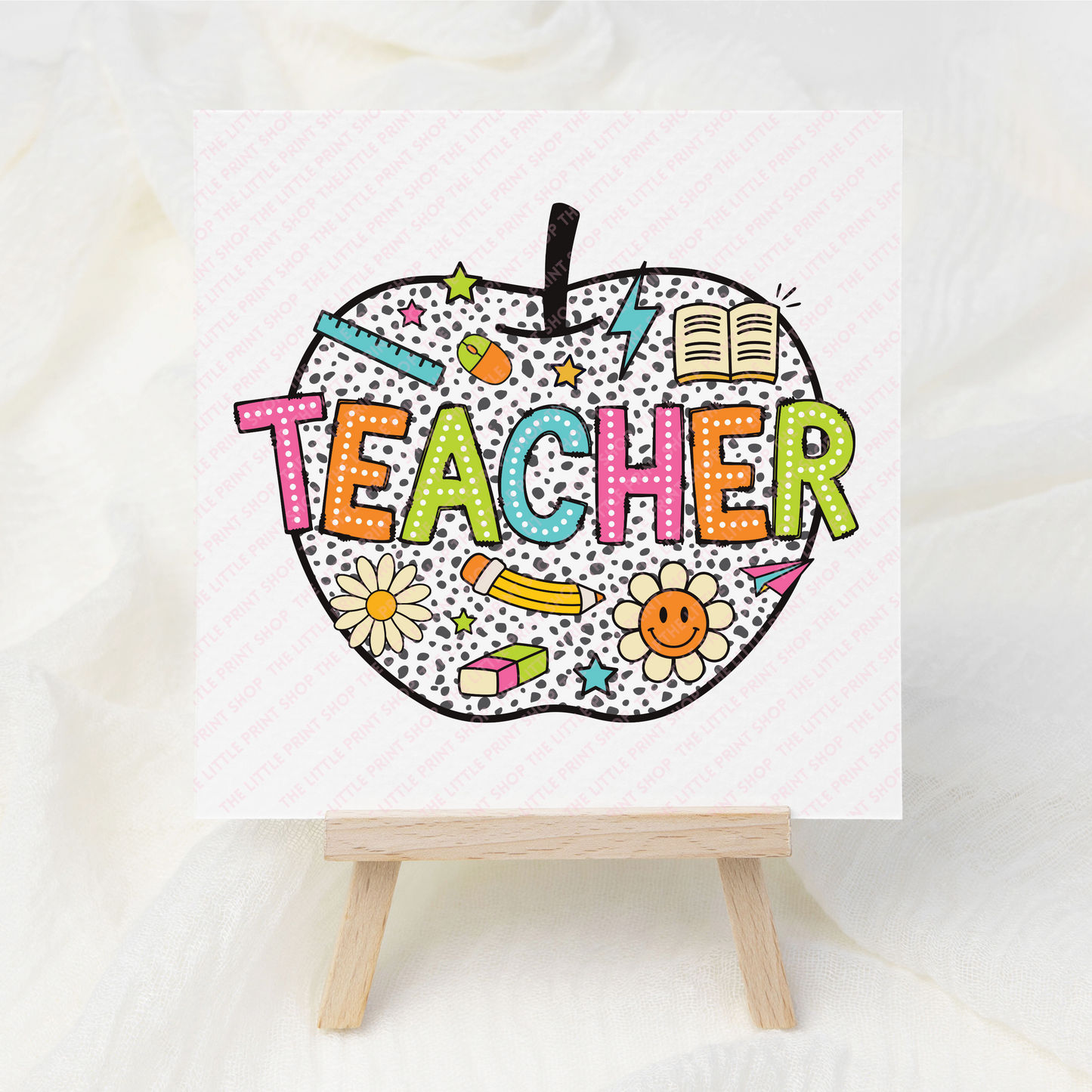 Teacher Apple - UV DTF 3 inch Decals