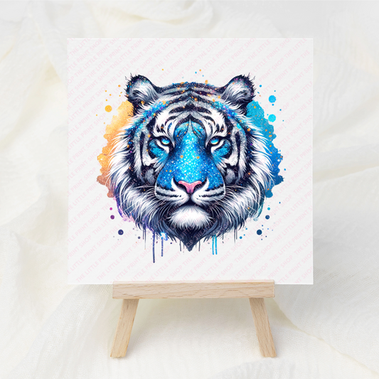 Tiger Paint Splat - UV DTF 3 inch Decals
