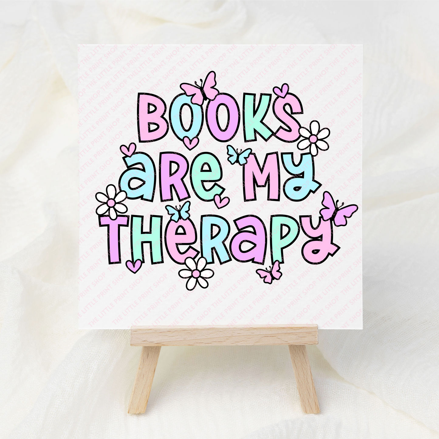 Books Are My Therapy - UV DTF 3 inch Decals