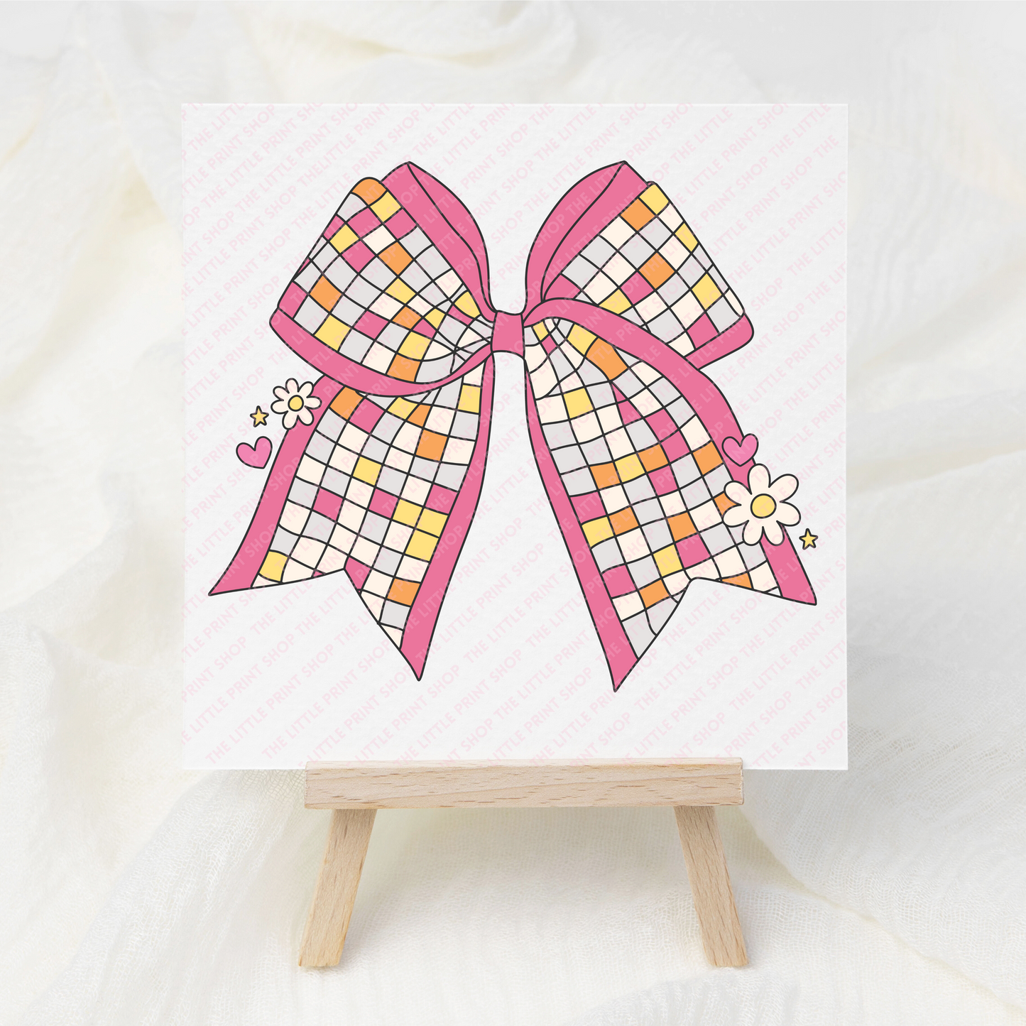 Disco Bow - 4 Colours - UV DTF 3 inch Decals