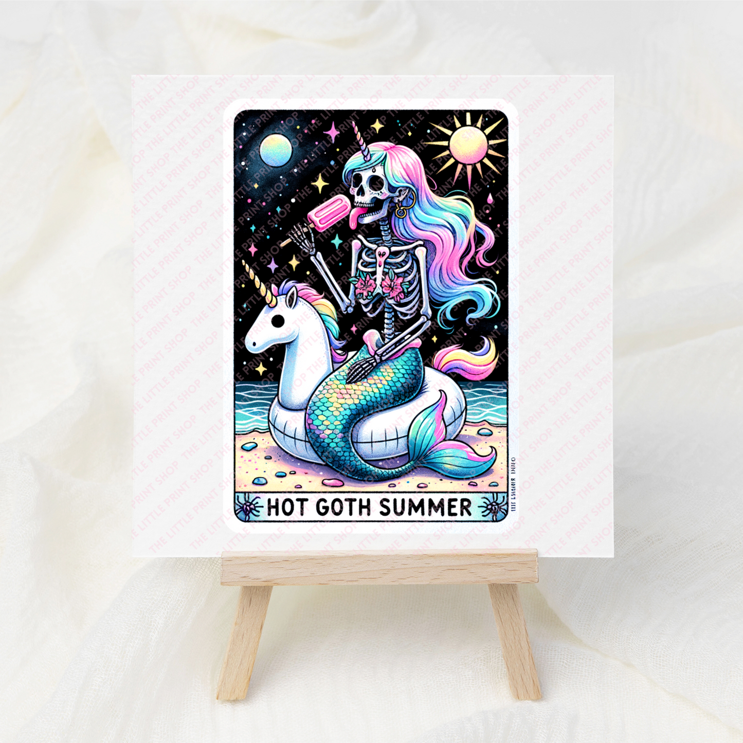 Hot Goth Tarot Card - UV DTF 3 inch Decals
