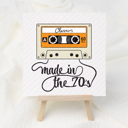 70s - UV DTF 3 inch Decals