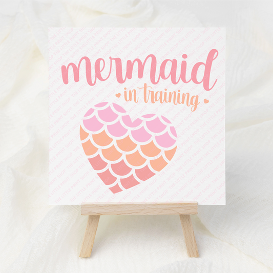 Mermaid In Training - UV DTF 3 inch Decals