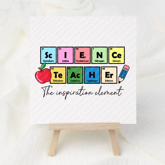 Science Teacher - UV DTF 3 inch Decals