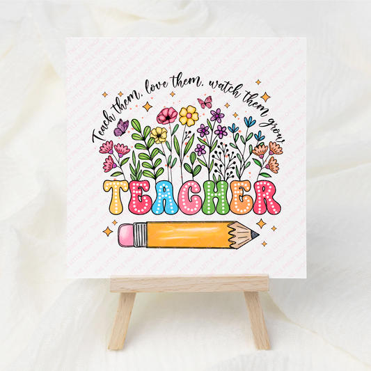 Teacher Pencil - UV DTF 3 inch Decals