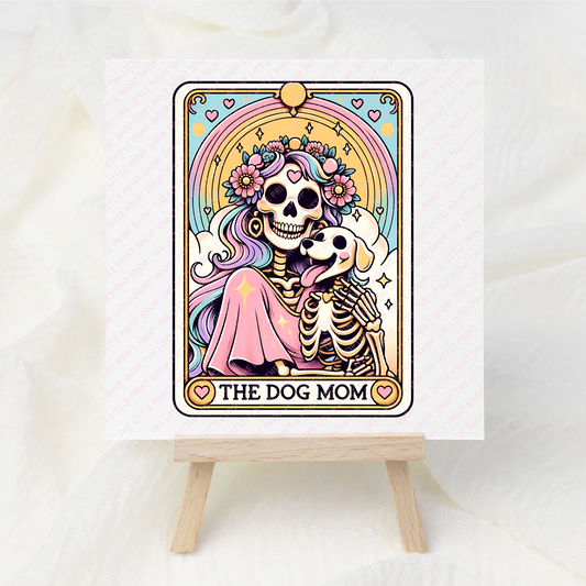 Dog Mum Tarot Card - UV DTF 3 inch Decals