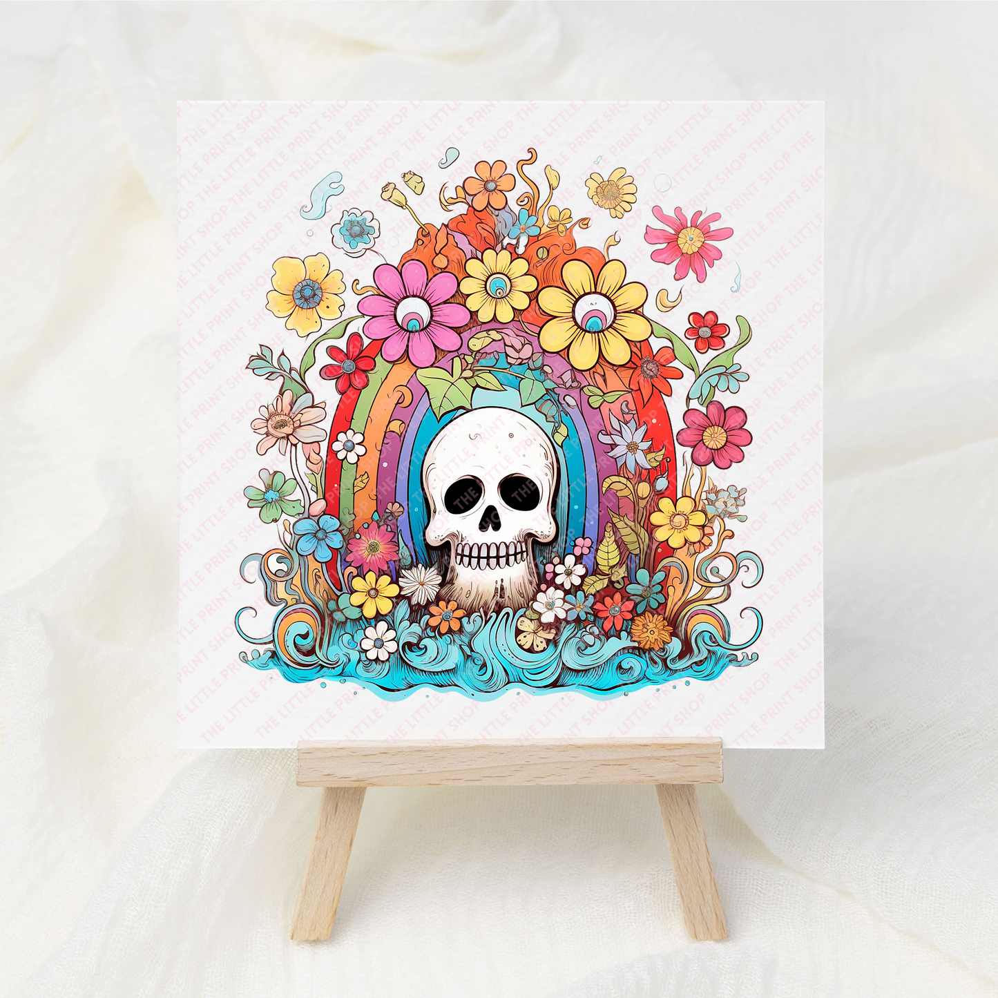 Skull Rainbow - UV DTF 3 inch Decal