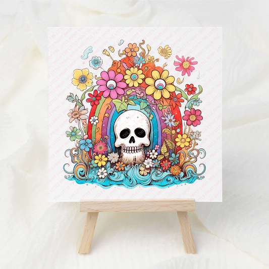 Skull Rainbow - UV DTF 3 inch Decal
