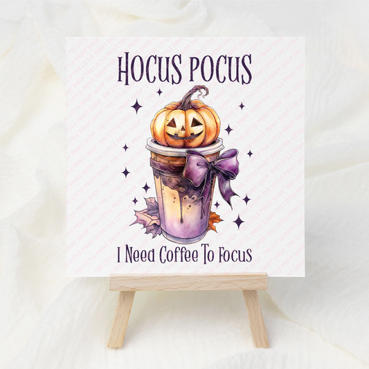 Coffee To Focus - UV DTF 3 inch Decal