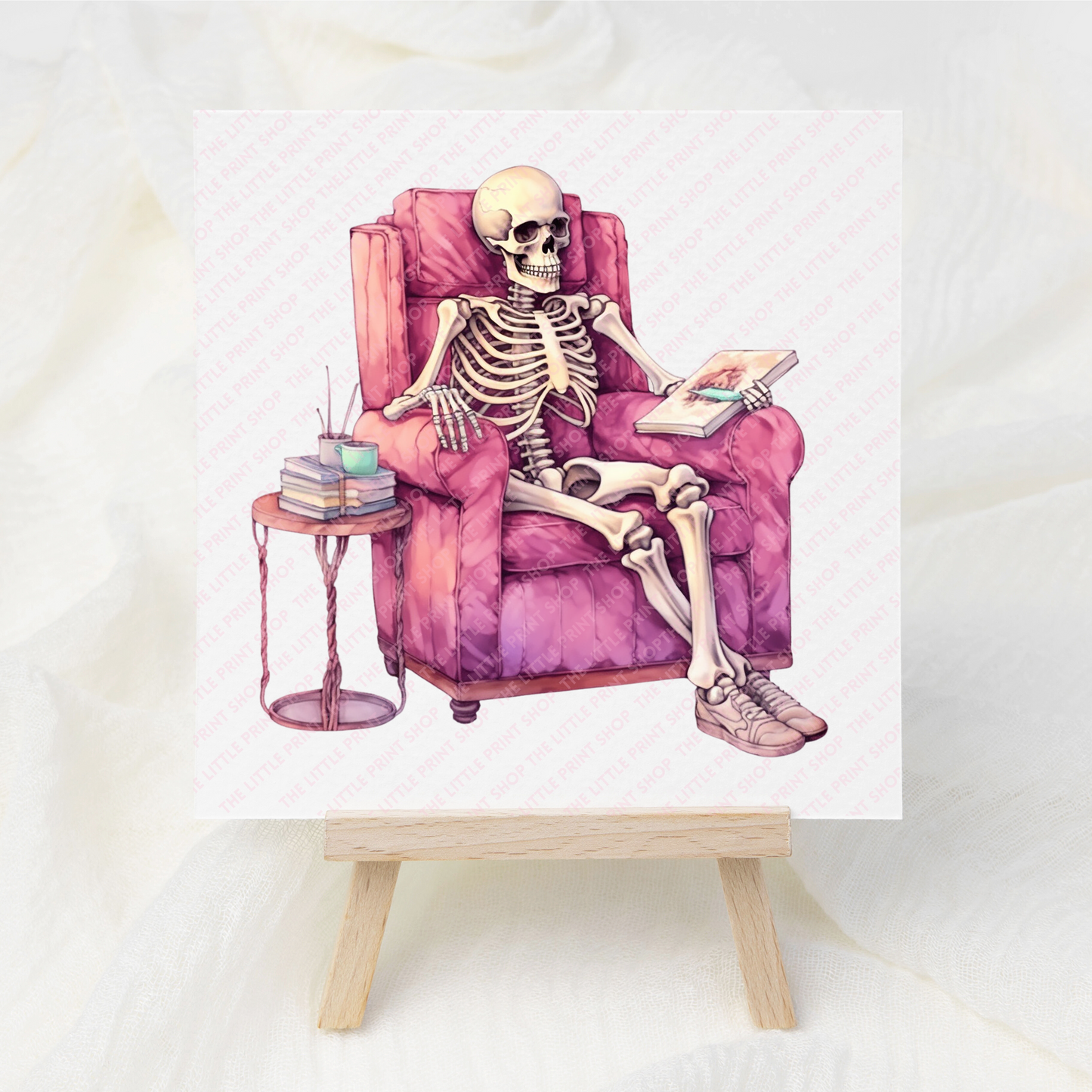 Skeleton Chair - UV DTF 3 inch Decal