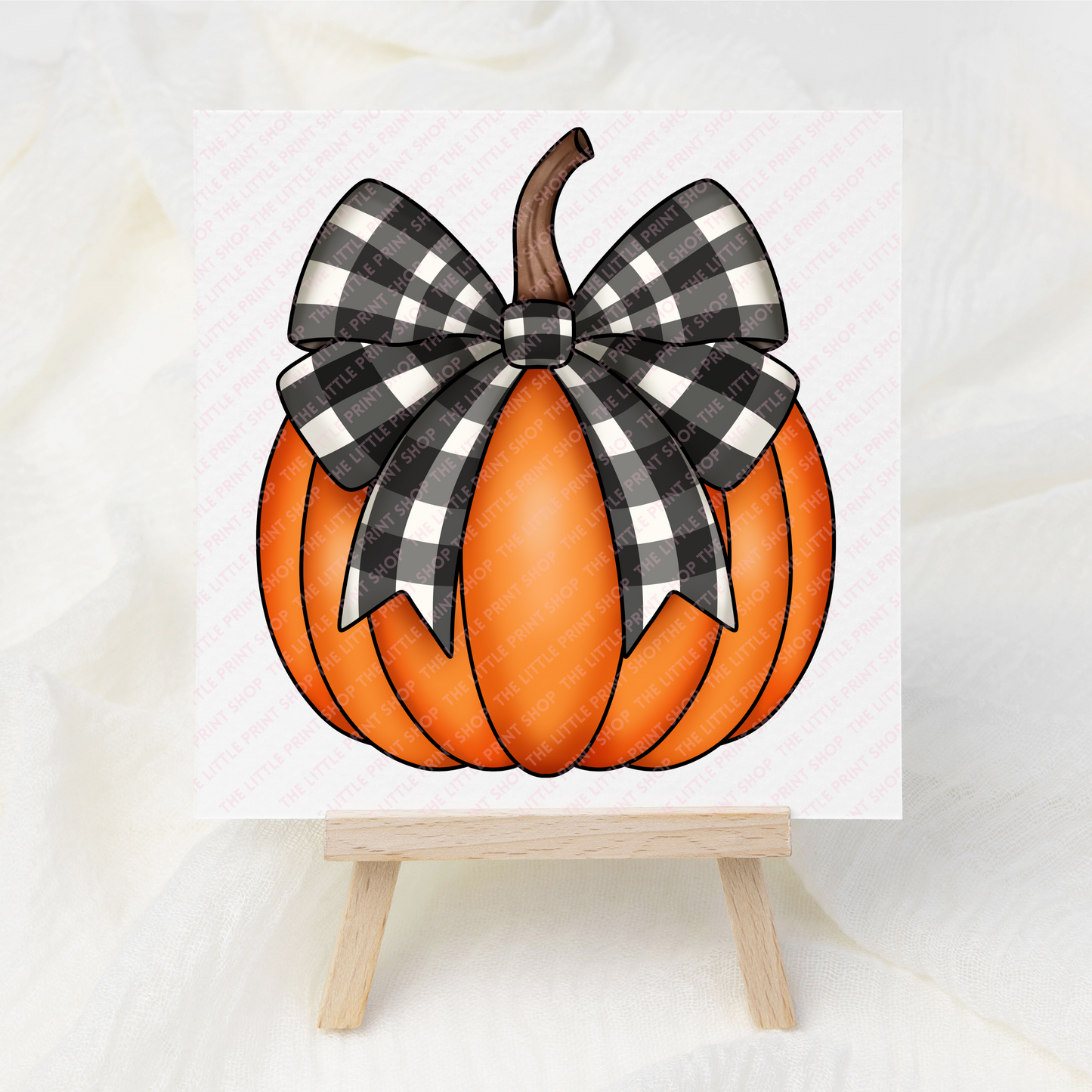 Pumpkin Bow - UV DTF 3 inch Decal