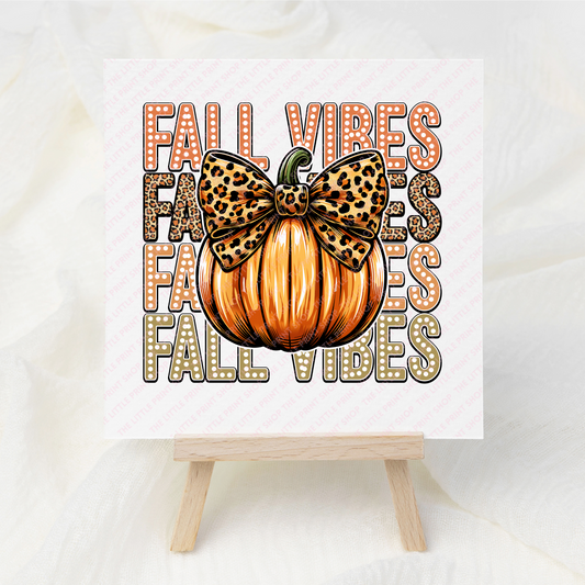 Fall Vibes - UV DTF 3 inch Decal