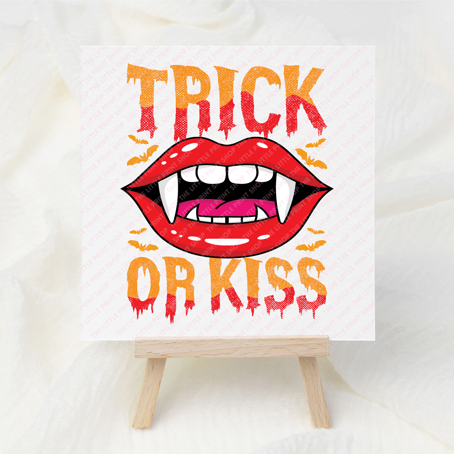 Trick or Kiss - UV DTF 3 inch Decal