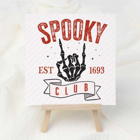 Spooky Club - UV DTF 3 inch Decal