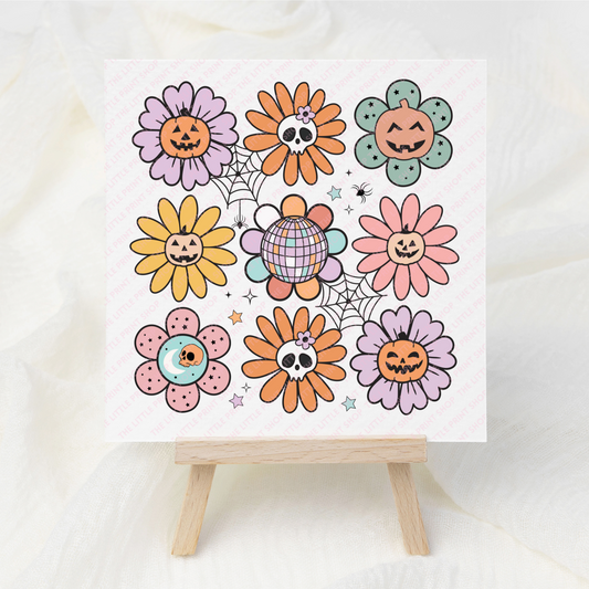 Spooky Flowers - UV DTF 3 inch Decal