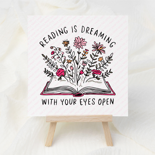 Reading Is Dreaming - UV DTF 3 inch Decals
