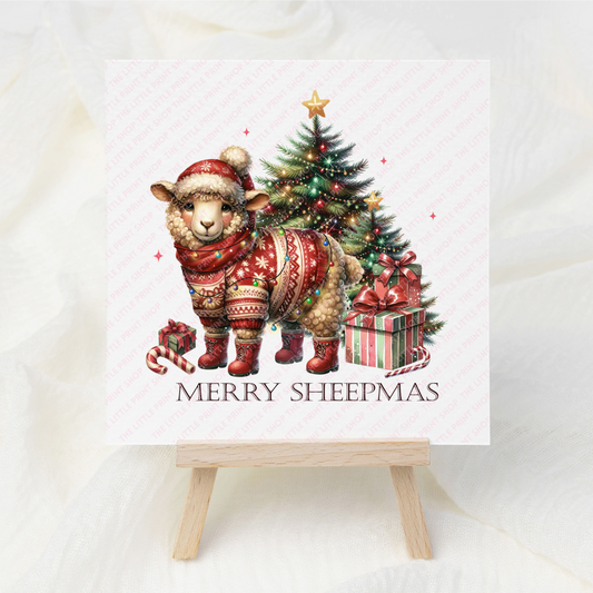 Merry Sheepmas - UV DTF 3 inch Decal