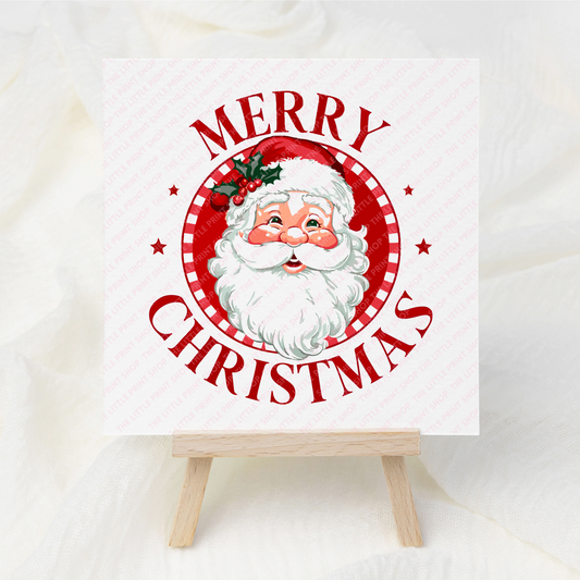 Merry Christmas - UV DTF 3 inch Decal