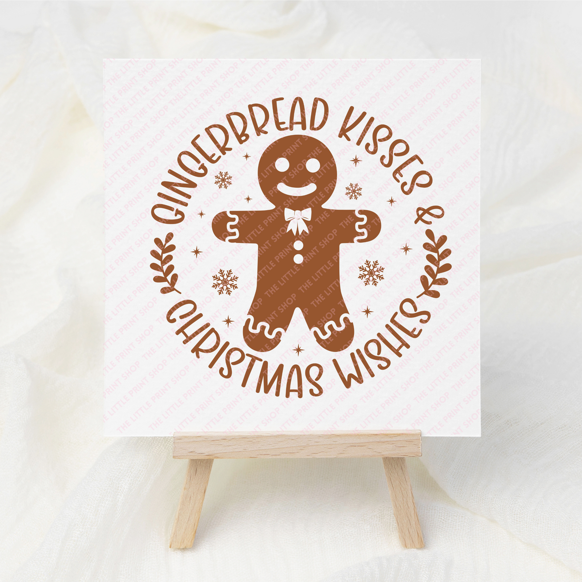 Gingerbread Kisses - UV DTF 3 inch Decal