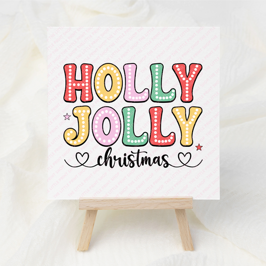 Holly Jolly - UV DTF 3 inch Decal