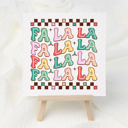 Fa La La - UV DTF 3 inch Decal