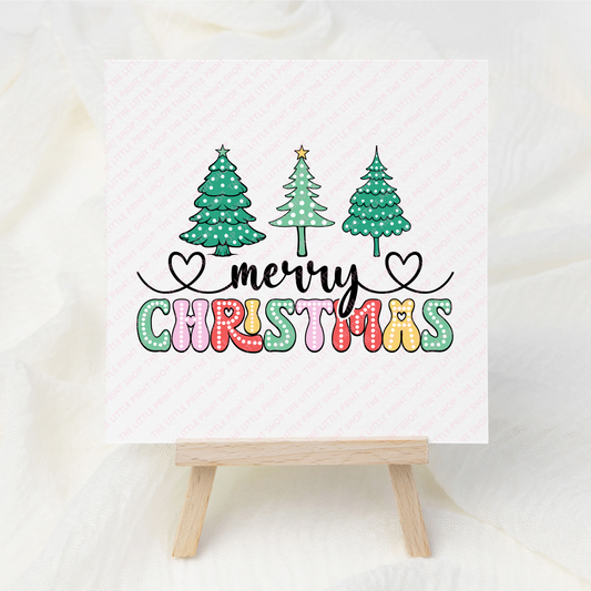 Merry Christmas - UV DTF 3 inch Decal