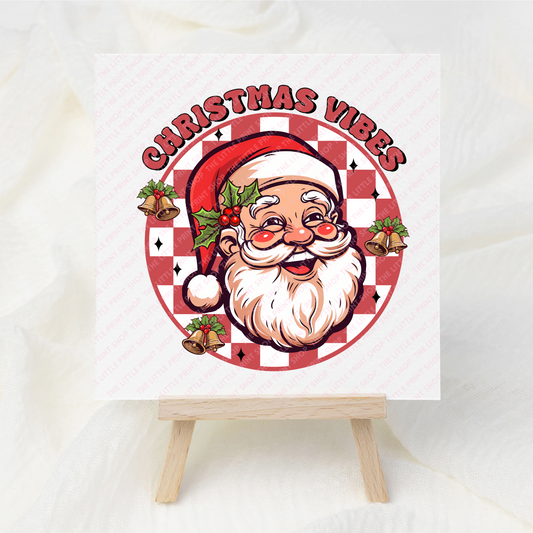 Christmas Vibes - UV DTF 3 inch Decal